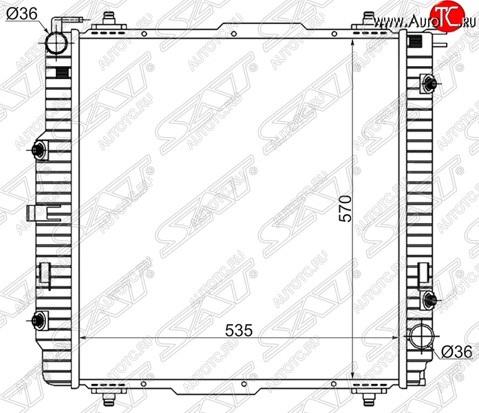 14 399 р. Радиатор двигателя SAT (пластинчатый, МКПП/АКПП)  Mercedes-Benz G class  W463 (1989-1994) 5 дв. дорестайлинг  с доставкой в г. Воронеж