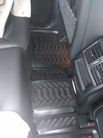1 999 р. Комплект ковриков в салон Aileron 3D (с подпятником) Mercedes-Benz GLE class C292 (2015-2025)  с доставкой в г. Воронеж. Увеличить фотографию 2