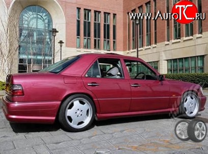8 149 р. Пороги накладки WALD Mercedes-Benz E-Class W124 седан дорестайлинг (1984-1993) (Неокрашенные)  с доставкой в г. Воронеж