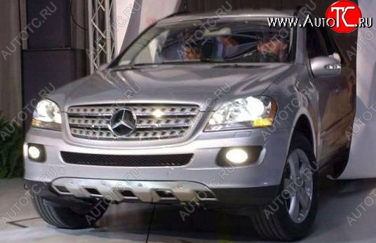 17 299 р. Накладка на передний бампер CT Mercedes-Benz ML class W164 дорестайлинг (2005-2008) (Неокрашенная)  с доставкой в г. Воронеж