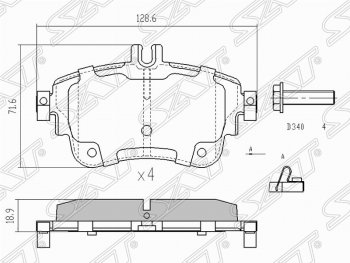 Колодки тормозные (передние) SAT Mercedes-Benz B-Class W246/T246 хэтчбэк (2011-2018)