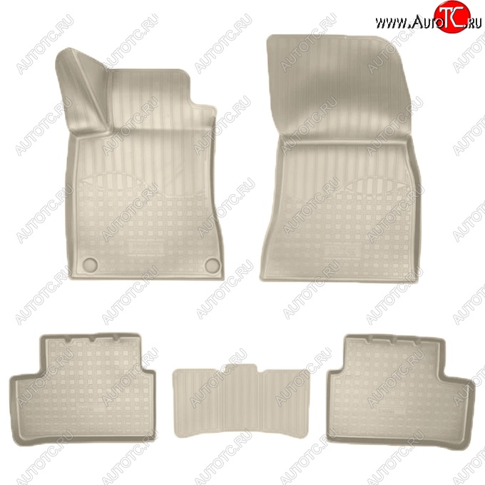 3 169 р. Коврики салонные Noplast (3D)  Mercedes-Benz A class  W177 - CLA class  C118 (Бежевые)  с доставкой в г. Воронеж
