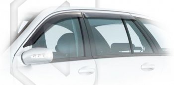 Дефлектора окон CA-Plastic Mercedes-Benz C-Class W202 дорестайлинг седан (1993-1997) (Classic полупрозрачный, Без хром.молдинга)