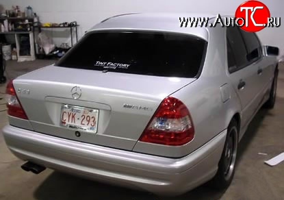 3 399 р. Козырёк на заднее лобовое стекло Rieger Style Mercedes-Benz C-Class W202 дорестайлинг седан (1993-1997) (стеклопластик: жёсткий, Неокрашенный)  с доставкой в г. Воронеж