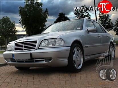 11 399 р. Передний бампер AMG Mercedes-Benz C-Class W202 дорестайлинг седан (1993-1997) (Неокрашенный)  с доставкой в г. Воронеж