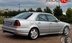 8 299 р. Пороги накладки AMG Mercedes-Benz C-Class W202 дорестайлинг седан (1993-1997) (Неокрашенные)  с доставкой в г. Воронеж. Увеличить фотографию 2