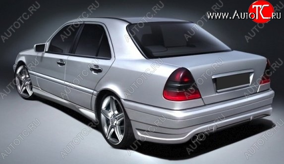 5 499 р. Пороги накладки CT Mercedes-Benz C-Class W202 дорестайлинг седан (1993-1997) (Неокрашенные)  с доставкой в г. Воронеж