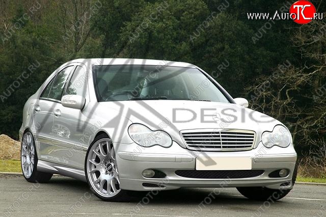 12 219 р. Накладка на передний бампер Rieger Mercedes-Benz C-Class W203 дорестайлинг седан (2000-2004)  с доставкой в г. Воронеж