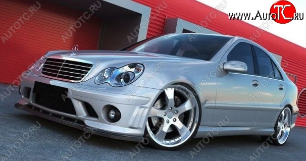 16 299 р. Передний бампер CT Mercedes-Benz C-Class W203 дорестайлинг седан (2000-2004) (Неокрашенный)  с доставкой в г. Воронеж
