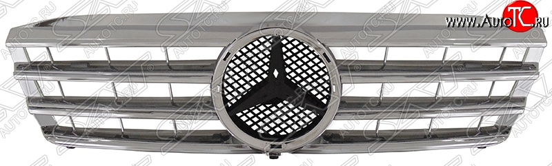 5 249 р. Решётка радиатора SAT (SPORT, с местом под эмблему) Mercedes-Benz C-Class W203 дорестайлинг седан (2000-2004) (Неокрашенная)  с доставкой в г. Воронеж