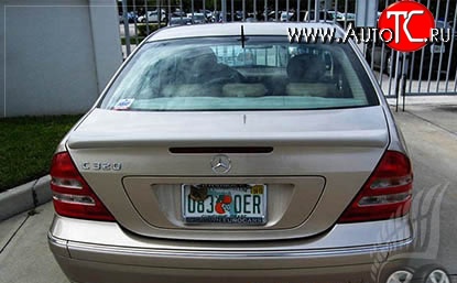 5 099 р. Лип спойлер LORINSER Mercedes-Benz C-Class W203 дорестайлинг седан (2000-2004) (Неокрашенный)  с доставкой в г. Воронеж