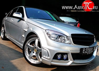 19 949 р. Передний бампер WALD Mercedes-Benz C-Class W204 дорестайлинг седан (2007-2011) (Неокрашенный)  с доставкой в г. Воронеж