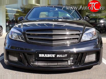 8 149 р. Радиаторная решётка Brabus Bullit Mercedes-Benz C-Class W204 дорестайлинг седан (2007-2011) (Неокрашенная)  с доставкой в г. Воронеж