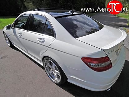 5 099 р. Лип спойлер AMG Mercedes-Benz C-Class W204 дорестайлинг седан (2007-2011) (Неокрашенный)  с доставкой в г. Воронеж