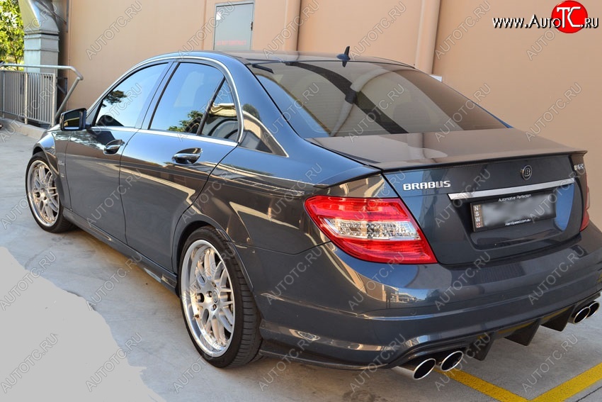 4 849 р. Лип спойлер BRABUS Mercedes-Benz C-Class W204 дорестайлинг седан (2007-2011) (Неокрашенный)  с доставкой в г. Воронеж
