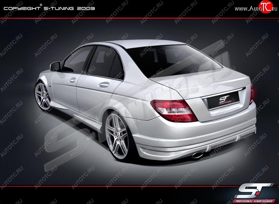 25 899 р. Задний бампер Wild Mercedes-Benz C-Class W204 дорестайлинг седан (2007-2011)  с доставкой в г. Воронеж