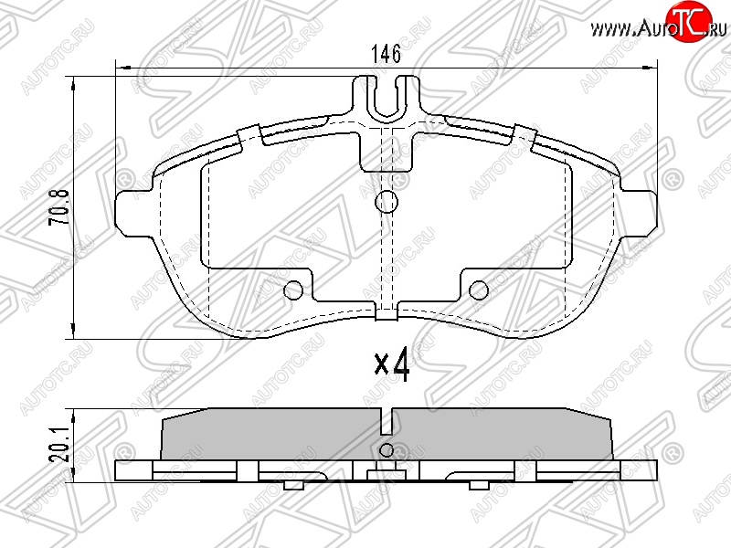 1 389 р. Колодки тормозные SAT (передние) Mercedes-Benz E-Class W212 дорестайлинг седан (2009-2012)  с доставкой в г. Воронеж