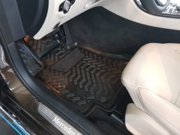 2 049 р. Комплект ковриков в салон Aileron 3D (с подпятником) Mercedes-Benz C-Class W205 дорестайлинг седан (2015-2018)  с доставкой в г. Воронеж. Увеличить фотографию 8