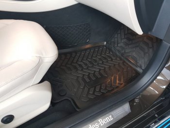 2 049 р. Комплект ковриков в салон Aileron 3D (с подпятником) Mercedes-Benz C-Class W205 дорестайлинг седан (2015-2018)  с доставкой в г. Воронеж. Увеличить фотографию 4
