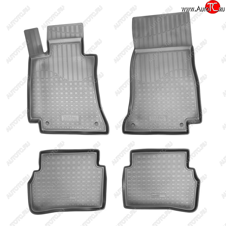 2 899 р. Комплект ковриков в салон Norplast Unidec  Mercedes-Benz C-Class ( С205,  S205,  W205) (2014-2025) дорестайлинг купе, дорестайлинг универсал, дорестайлинг седан, рестайлинг седан (Цвет: черный)  с доставкой в г. Воронеж