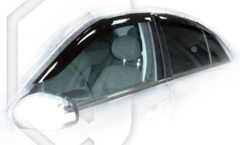 Дефлектора окон CA-Plastic Mercedes-Benz E-Class W211 дорестайлинг седан (2002-2006) (Classic полупрозрачный, Без хром.молдинга)