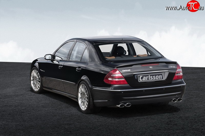 11 399 р. Накладка Carlsson на задний бампер Mercedes-Benz E-Class W211 дорестайлинг седан (2002-2006) (Неокрашенная)  с доставкой в г. Воронеж