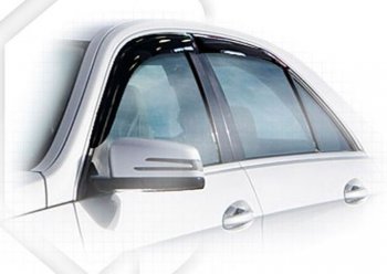 Дефлектора окон CA-Plastic Mercedes-Benz E-Class W212 рестайлинг седан (2013-2017) (Classic полупрозрачный, Без хром.молдинга)