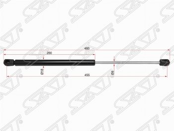 569 р. Упор капота SAT (газовый)  Mercedes-Benz E-Class  W212 (2009-2012) дорестайлинг седан  с доставкой в г. Воронеж. Увеличить фотографию 1