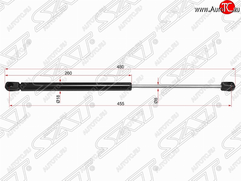 569 р. Упор капота SAT (газовый)  Mercedes-Benz E-Class  W212 (2009-2012) дорестайлинг седан  с доставкой в г. Воронеж