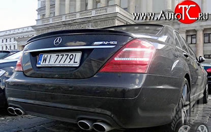 5 099 р. Лип спойлер AMG Mercedes-Benz S class W221 (2006-2013) (Неокрашенный)  с доставкой в г. Воронеж