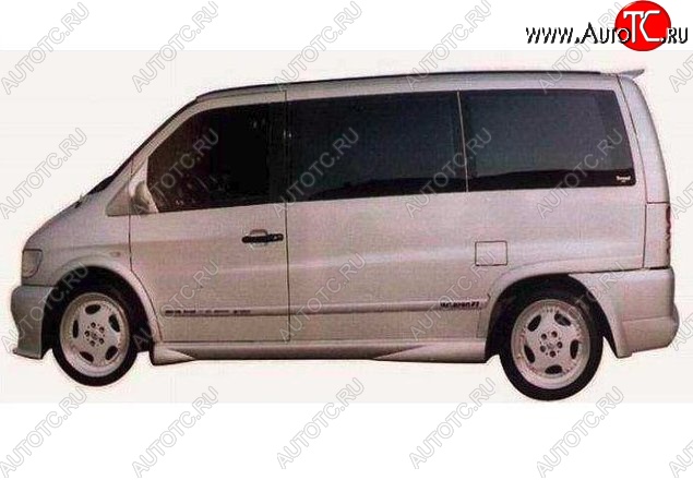 6 249 р. Пороги накладки CT Mercedes-Benz Vito W638 (1996-2003) (Неокрашенные)  с доставкой в г. Воронеж