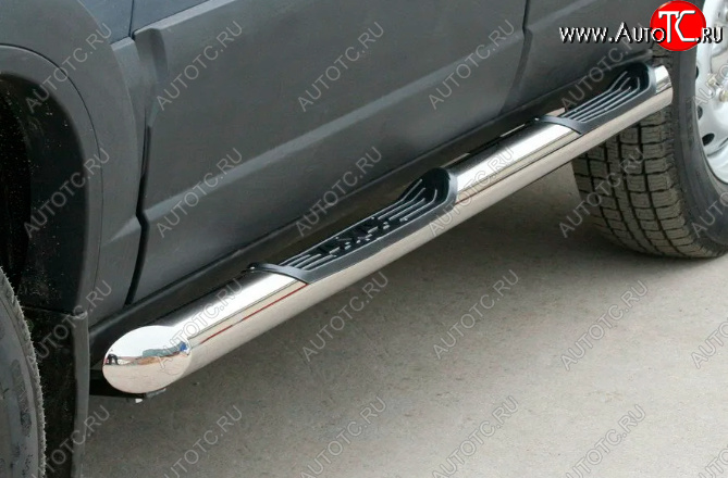 35 699 р. Защита порогов ТехноСфера (Техно Сфера) (D76, с проступями) Mercedes-Benz Vito W639 рестайлинг (2010-2014) (Нержавеющая сталь)  с доставкой в г. Воронеж