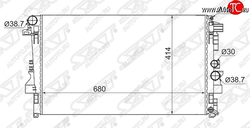 5 999 р. Радиатор двигателя (пластинчатый, 2.0D/2.2D/3.2/3.5, МКПП) SAT  Mercedes-Benz Vito  W639 (2003-2014) дорестайлинг, рестайлинг  с доставкой в г. Воронеж