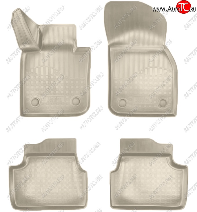 2 299 р. Коврики салонные Noplast (3D)  Mini Hatch  F55 (2014-2025) хэтчбэк 5 дв. (Бежевые)  с доставкой в г. Воронеж