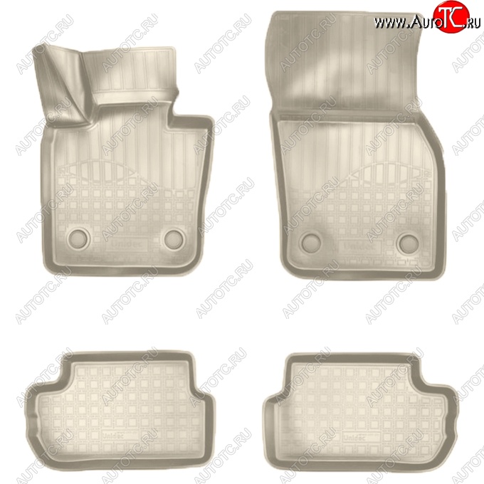 2 299 р. Коврики салонные Noplast (3D)  Mini Hatch  F56 (2013-2025) хэтчбэк 3 дв. (Бежевые)  с доставкой в г. Воронеж