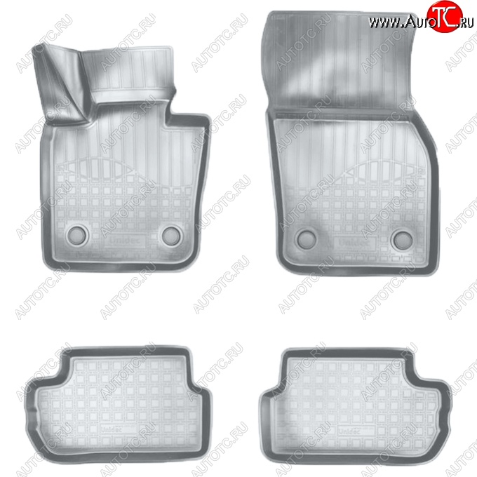 2 299 р. Коврики салонные Noplast (3D)  Mini Hatch  F56 (2013-2025) хэтчбэк 3 дв. (Серые)  с доставкой в г. Воронеж