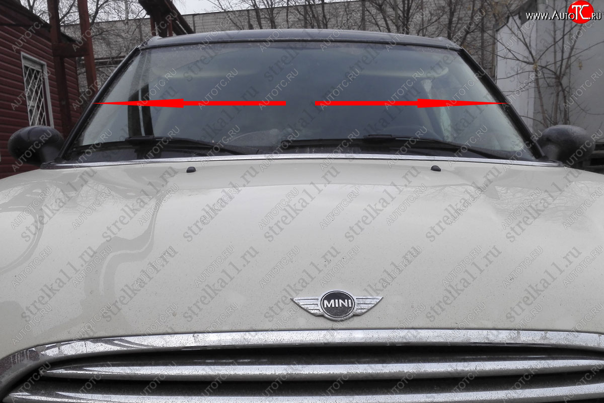 1 699 р. Водостоки (дефлектора) лобового стекла Стрелка 11  Mini Cooper (2006-2014)  с доставкой в г. Воронеж