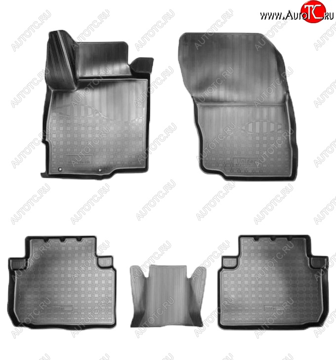 2 099 р. Коврики салонные Noplast (3D)  Mitsubishi Eclipse Cross  GK (2017-2021) дорестайлинг (Черный)  с доставкой в г. Воронеж
