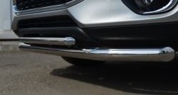 17 899 р. Защита переднего бампера (2 трубыØ63 и 42 мм, нержавейка) SLITKOFF  Mitsubishi ASX (2013-2016) 1-ый рестайлинг  с доставкой в г. Воронеж. Увеличить фотографию 3