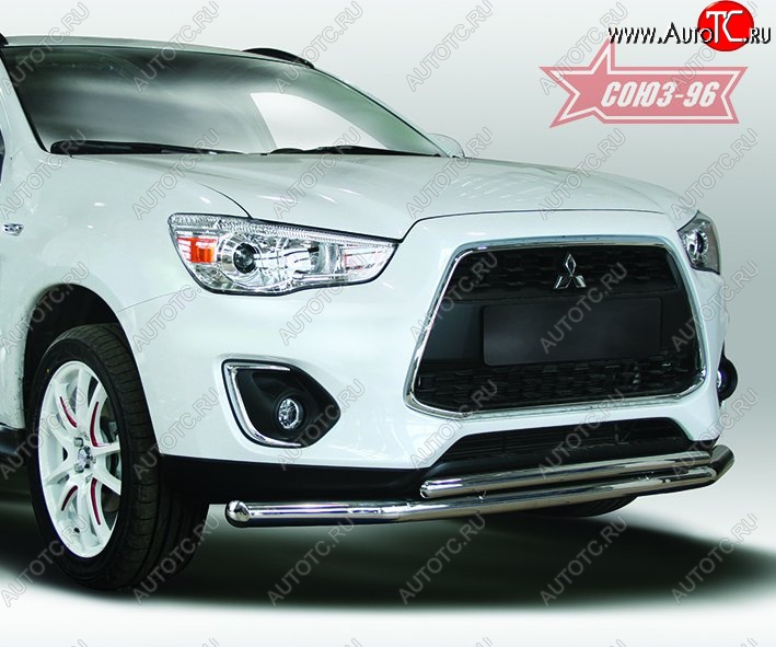 13 994 р. Защита переднего бампера двойная Souz-96 (d460/42)  Mitsubishi ASX (2013-2016) 1-ый рестайлинг  с доставкой в г. Воронеж