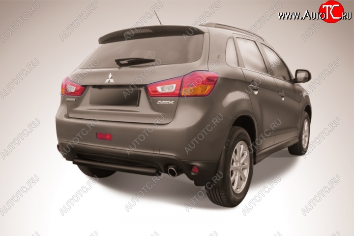 7 999 р. Защита заднего бампера d76 Slitkoff  Mitsubishi ASX (2013-2016) 1-ый рестайлинг (Цвет: серебристый)  с доставкой в г. Воронеж