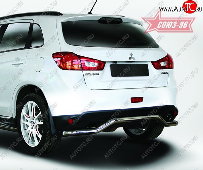 10 754 р. Защита заднего бампера Souz-96 (d60)  Mitsubishi ASX (2013-2016) 1-ый рестайлинг  с доставкой в г. Воронеж