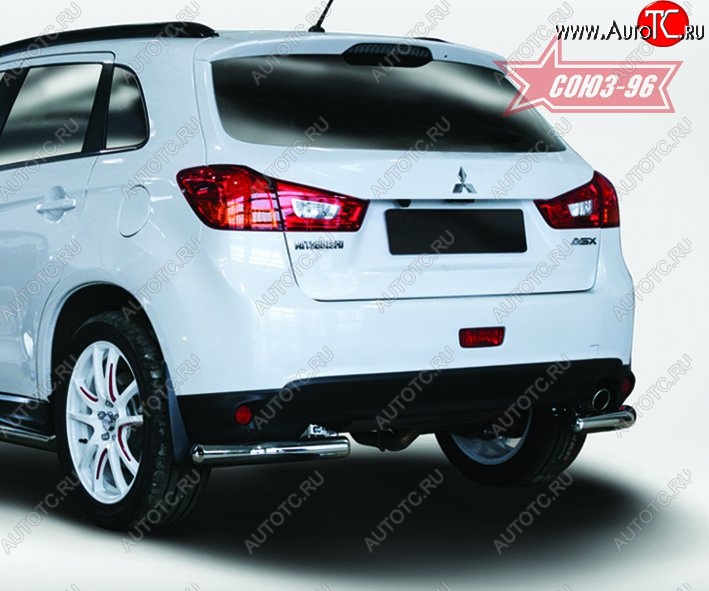 7 919 р. Защита заднего бампера из боковых уголков Souz-96 (d60) Mitsubishi ASX 1-ый рестайлинг (2013-2016)  с доставкой в г. Воронеж
