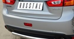 15 849 р. Одинарная защита заднего бампера из трубы диаметром 63 мм SLITKOFF  Mitsubishi ASX (2013-2016) 1-ый рестайлинг  с доставкой в г. Воронеж. Увеличить фотографию 2