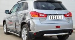 15 849 р. Одинарная защита заднего бампера из трубы диаметром 63 мм SLITKOFF  Mitsubishi ASX (2013-2016) 1-ый рестайлинг  с доставкой в г. Воронеж. Увеличить фотографию 4