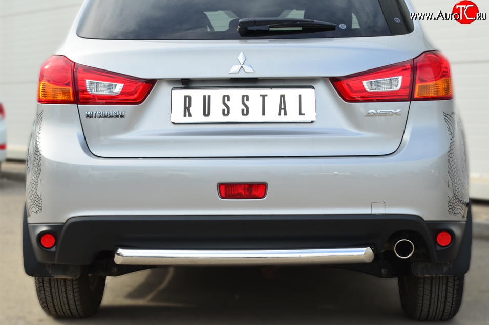 15 849 р. Одинарная защита заднего бампера из трубы диаметром 63 мм SLITKOFF  Mitsubishi ASX (2013-2016) 1-ый рестайлинг  с доставкой в г. Воронеж