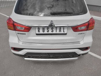 1 669 р. Защитная накладка заднего бампера Russtal Mitsubishi ASX 2-ой рестайлинг (2017-2020)  с доставкой в г. Воронеж. Увеличить фотографию 1