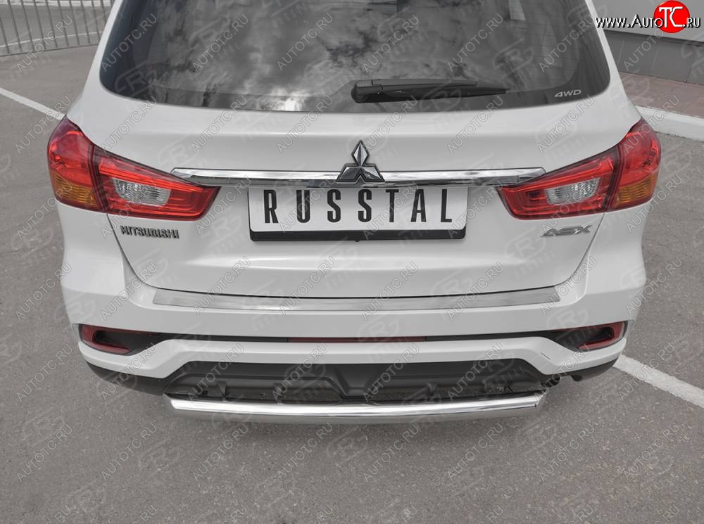 1 669 р. Защитная накладка заднего бампера Russtal Mitsubishi ASX 2-ой рестайлинг (2017-2020)  с доставкой в г. Воронеж