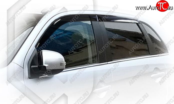 1 989 р. Дефлектора окон CA-Plastic Mitsubishi ASX дорестайлинг (2010-2012) (Classic полупрозрачный, Без хром.молдинга)  с доставкой в г. Воронеж