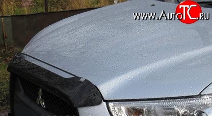 2 069 р. Дефлектор капота NovLine (короткий) Mitsubishi ASX 1-ый рестайлинг (2013-2016)  с доставкой в г. Воронеж